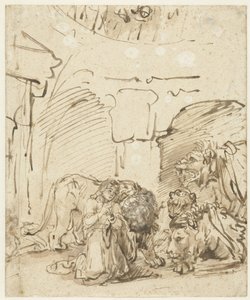 Daniel dans la Fosse aux Lions, vers 1650 - Rembrandt van Rijn